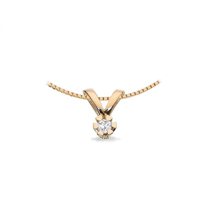 Vida vedhæng i 14 kt guld med diamant 0,03–0,50 ct fra Scrouples